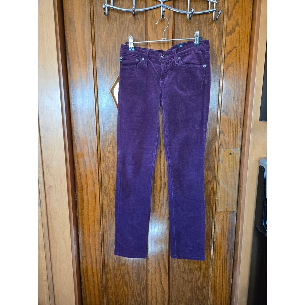 AG Adriano Goldschmied Deep Purple Corduroy Pants 25